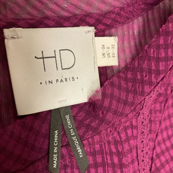 Anthropologie Burgundy (with block print) - Picture 6 of 11